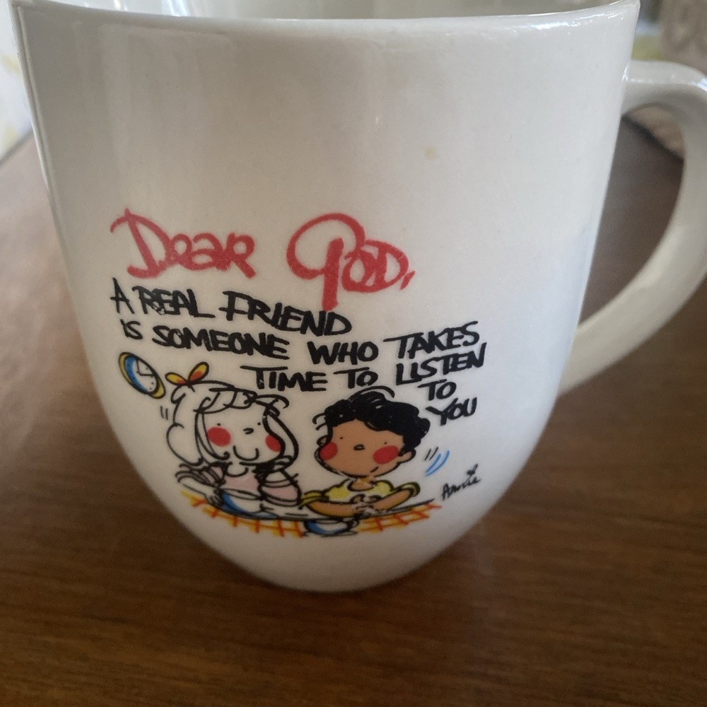 Royal Norfolk Dear God Coffee Mug A Real Friend Is Someone Who Takes Time